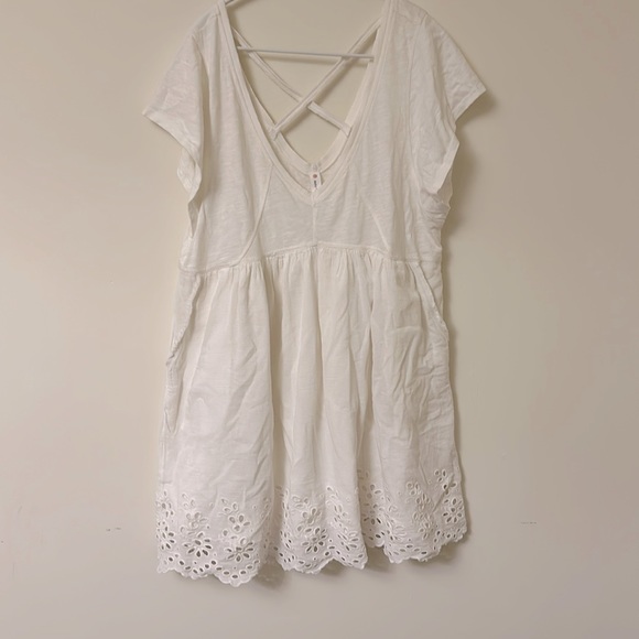NWT Anthropologie Daily Practice Off White Dress with Pockets, Medium - Picture 2 of 5